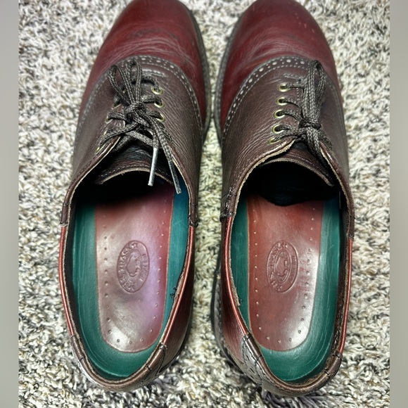 H.S. Trask Shoes Mens Size 10.5 Oxfords Saddle 2 Tone Casual Bison Leather Brown main image 7